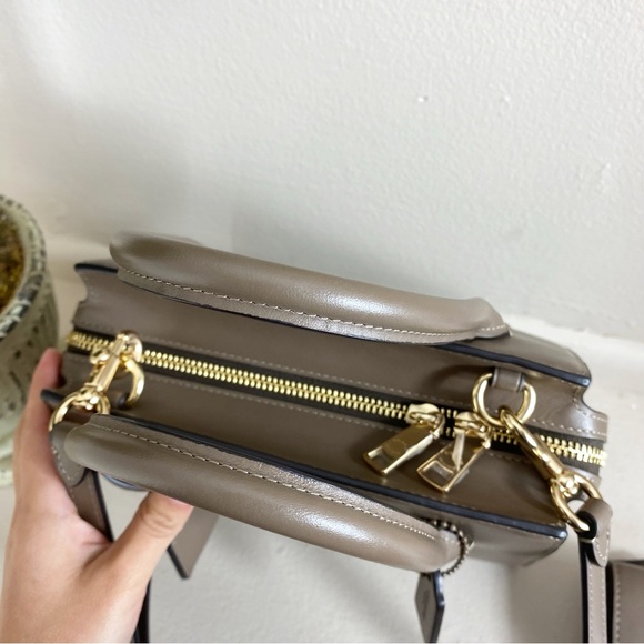 Coach Dark Stone Brown Andrea Carryall Crossbody Bag and Micro Wallet - Picture 4 of 16